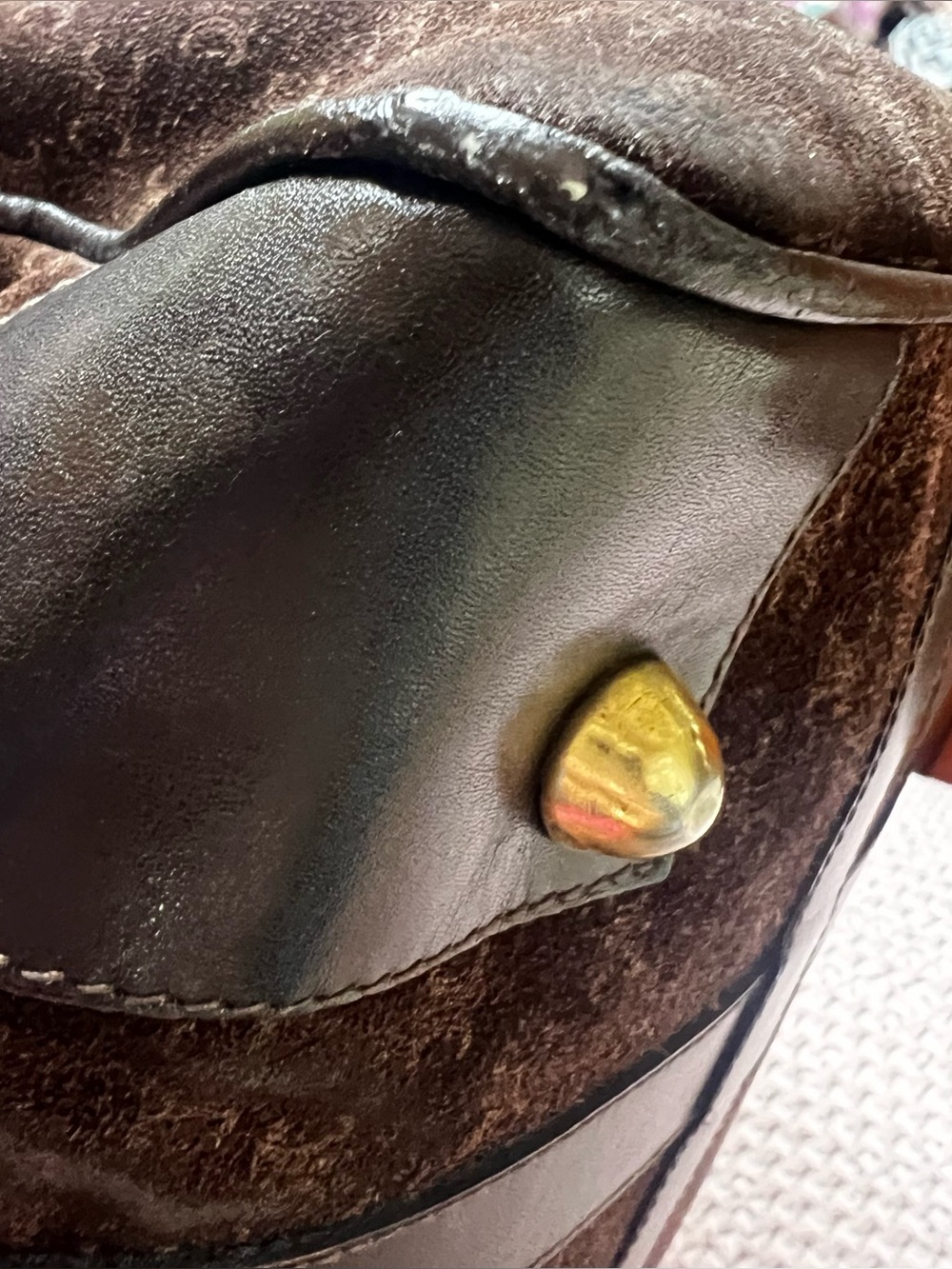 CELINE MACADAM VINTAGE SUEDE BOSTON BAG - Picture 13 of 17